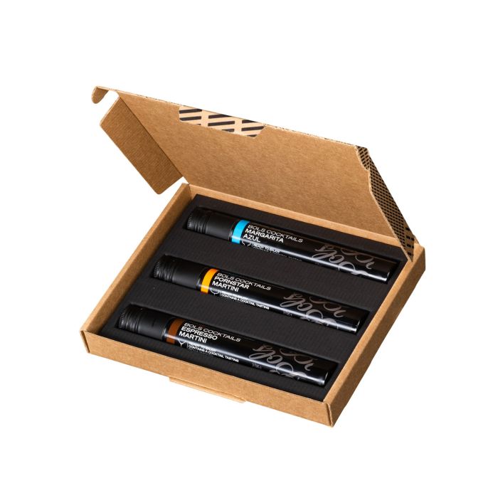 Cocktailproeverij giftbox | Bols | 3 Single serve cocktail tubes