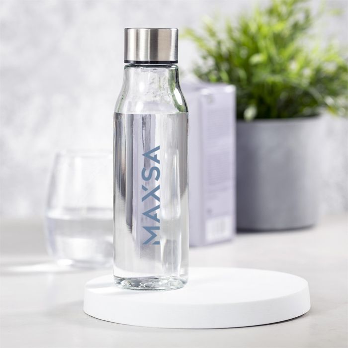 Drinkfles | Borosilicaatglas & RVS | 550 ml | BPA-vrij