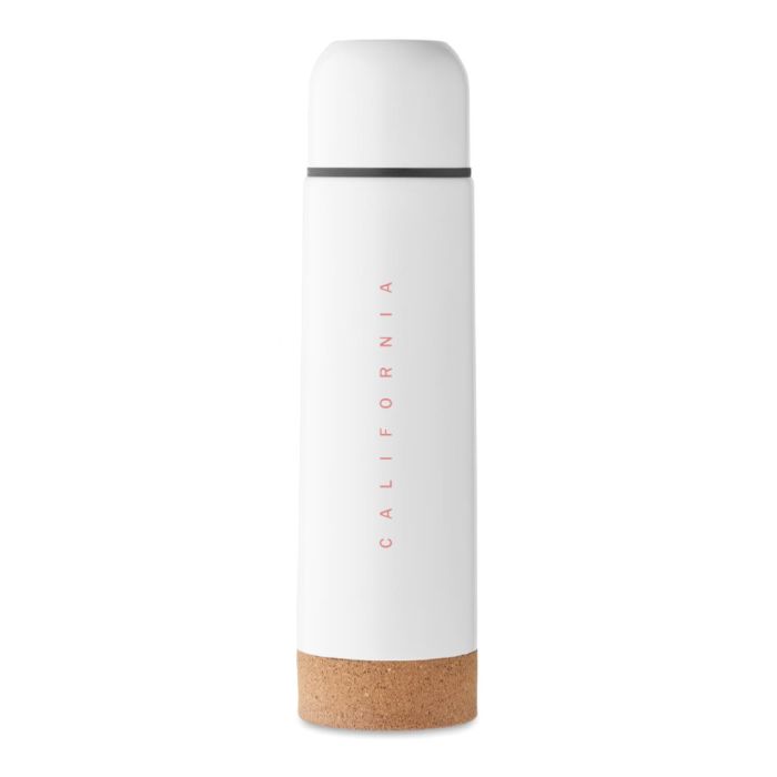 Dubbelwandige thermosfles | Gerecycled RVS & kurk | 500 ml