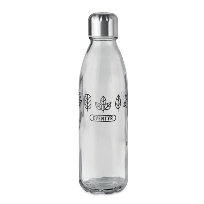 Glazen drinkfles | RVS dop | 650 ml