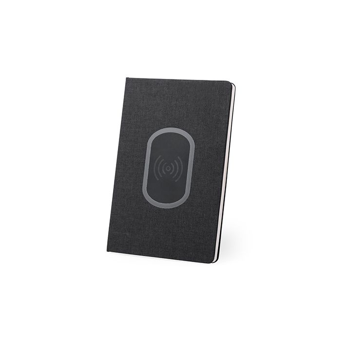 Hardcover A5 notitieboek met draadloze oplader | 80 vellen
