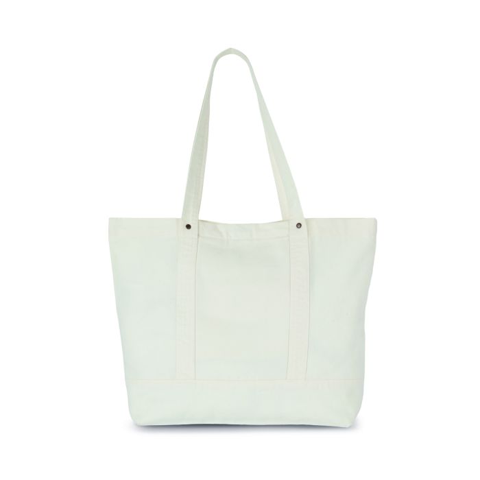 Kimood katoenen strandtas met buitenzak | 37 x 35 cm | 13 liter