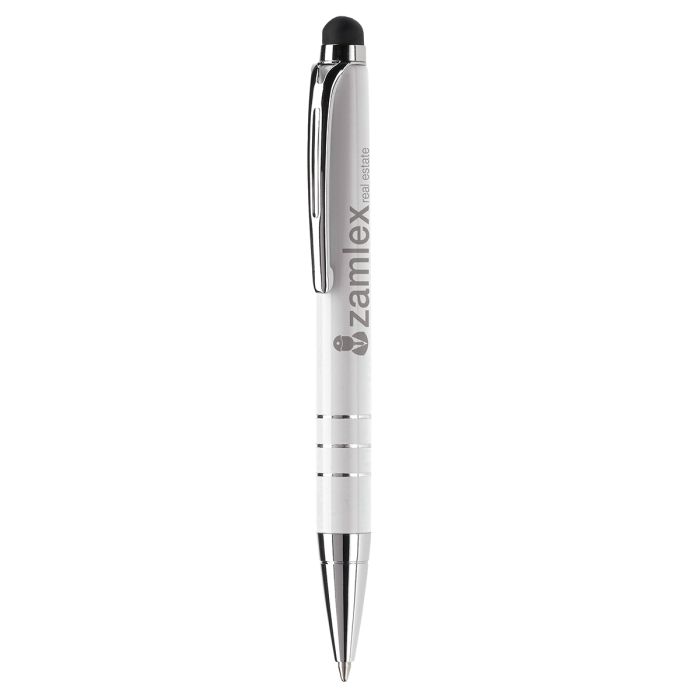Kleine balpen met styluspunt | Aluminium
