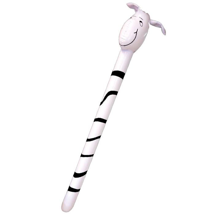 Opblaasbare dierenstick | Zebra | 110 cm