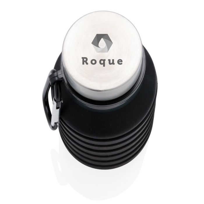 Opvouwbare waterfles met karabijnhaak | Siliconen | 550 ml