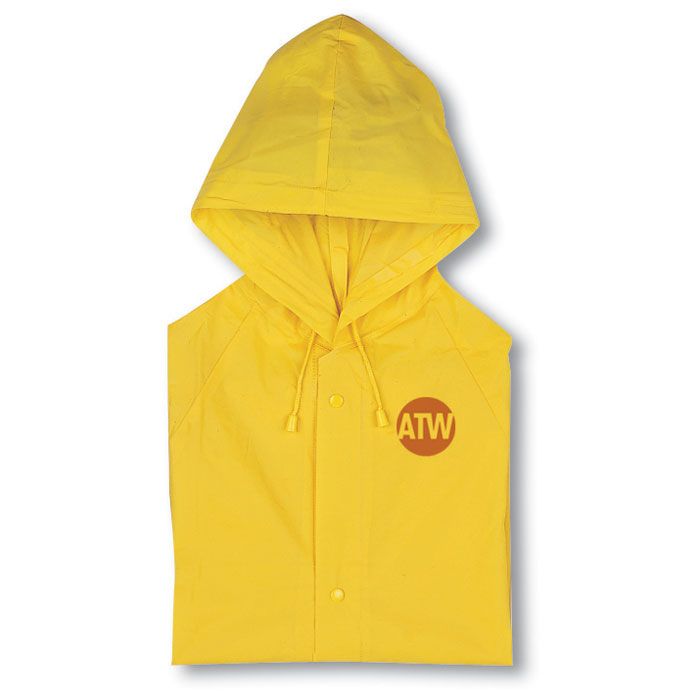 Regenjas met capuchon en drukknoopsluiting | PVC