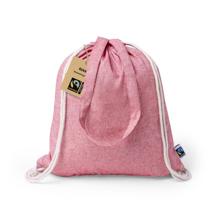 Rugzakje met draaghengsels | Fairtrade katoen | 140 g/m²