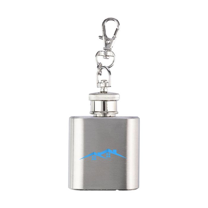 Sleutelhanger met RVS heupflesje | 30 ml