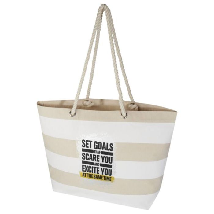 Strandtas gerecycled katoen | 40 x 39 cm | 270 g/m²