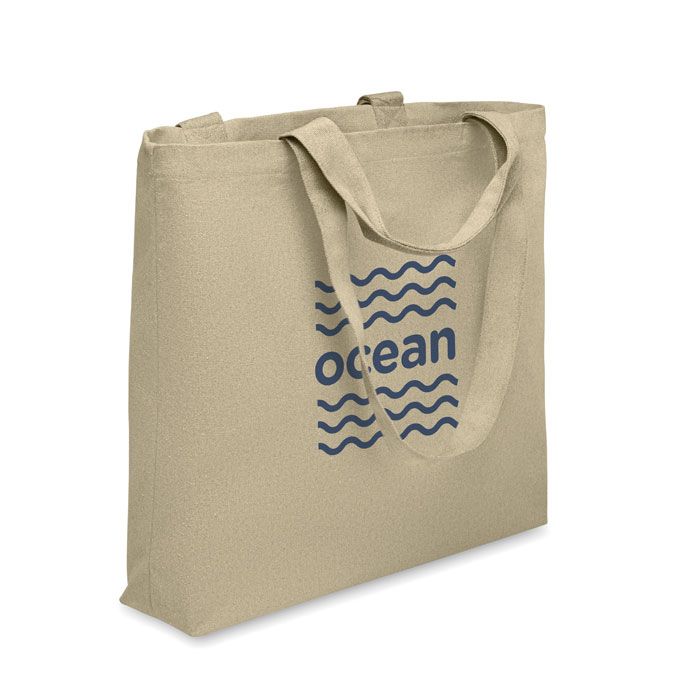 Strandtas gerecycled katoen en polyester | 320 g/m² | 37 x 49 cm