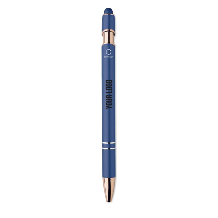 Stylus balpen met met roségouden details | Gerecycled aluminium