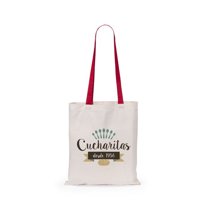 Tas met gekleurde draaghengsels | 37 x 41 cm | 105 g/m²