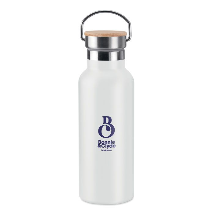 Thermosfles met bamboe dop | RVS | 500 ml