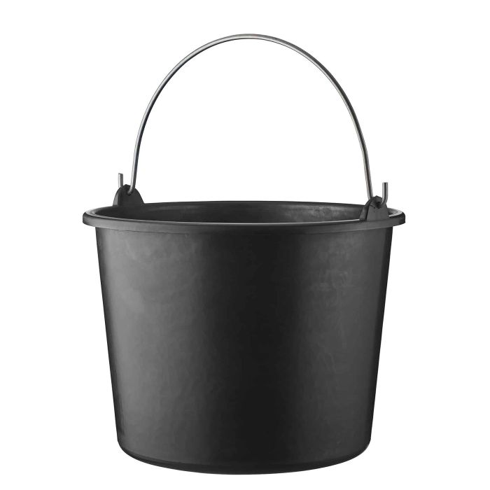 Zwarte emmer | Gerecycled kunststof | 20 liter