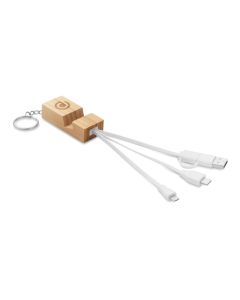 Sleutelhanger-met-telefoonstandaard-en-3-oplaadkabels-Bamboe-bedrukken