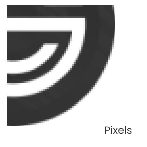 Voorbeeld van een logo als .jpg, een pixelbestand